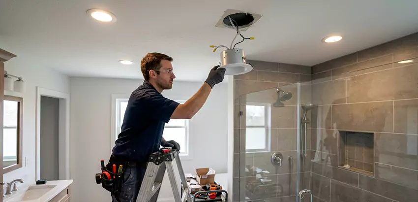 Bathroom and Shower Recessed Lighting Installation in Cheney